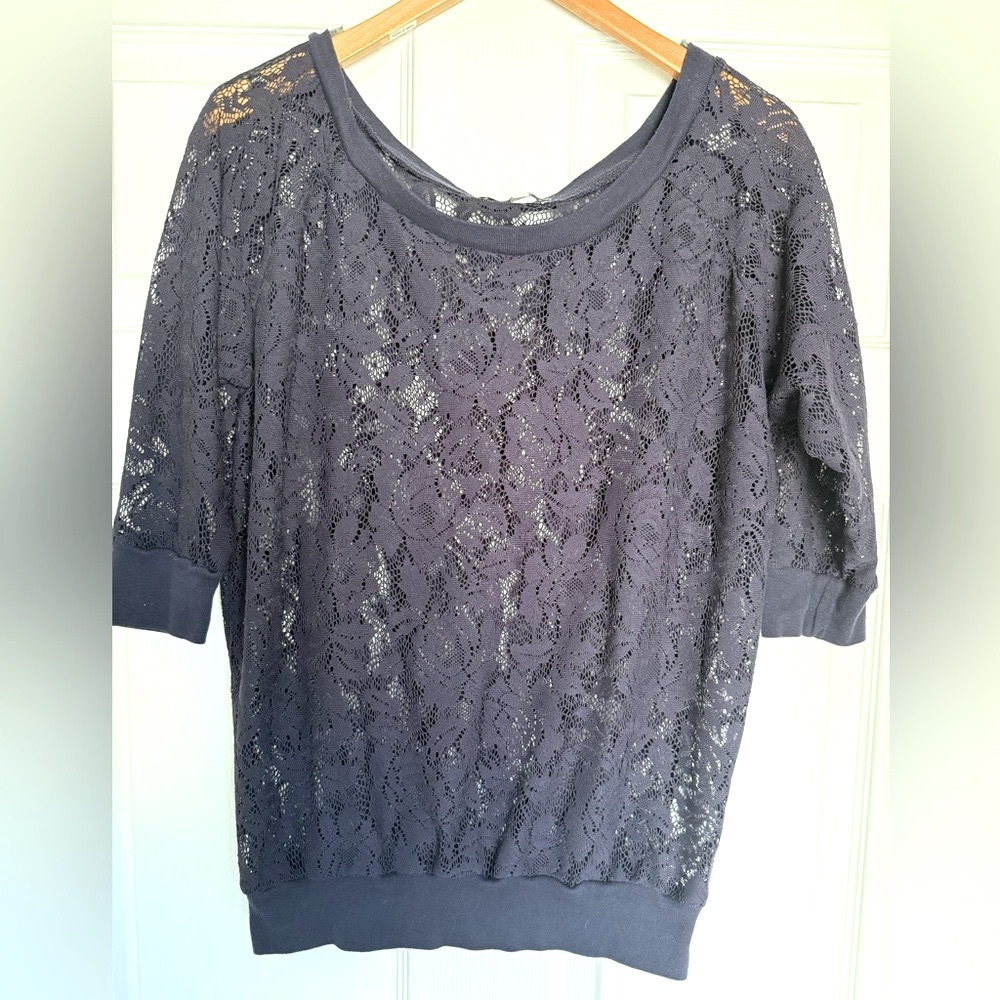 Charlotte Russe Sheer Lace Top